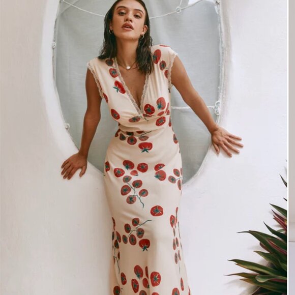 Vintage Lover Bias Cut Maxi Dress Roma - Picture 2 of 4